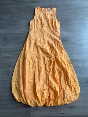 Mango MIDI-DRESS WITH PUFFED HEM - size 6 - Orange
